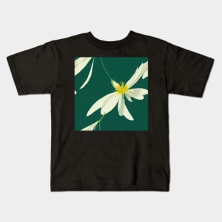 Beautiful Stylized White Flowers, for all those who love nature #184 Kids T-Shirt